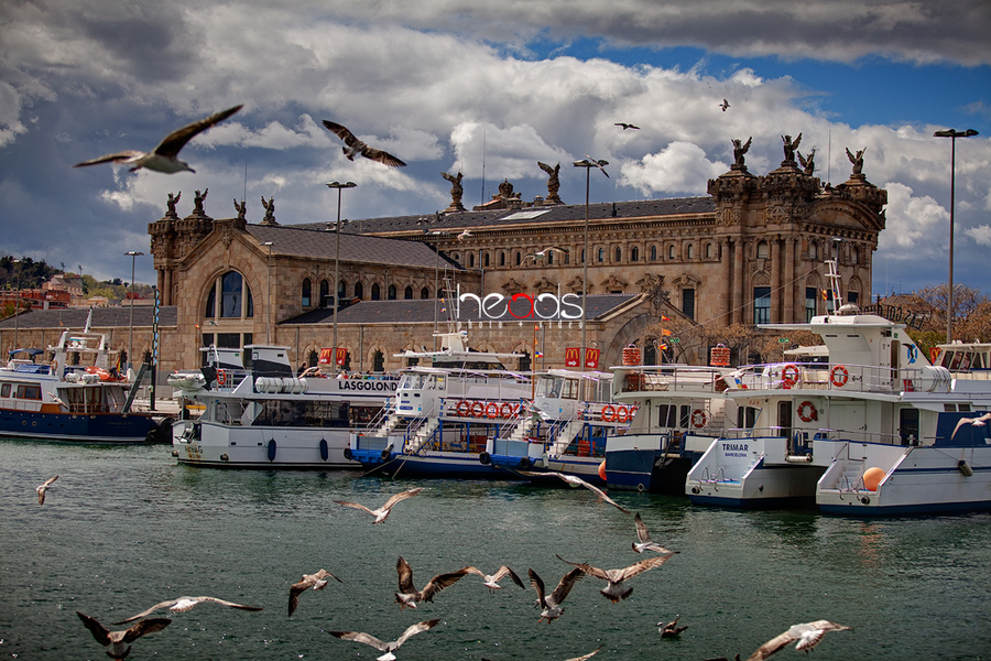 Aduana Port de Barcelona con las Golondrinas