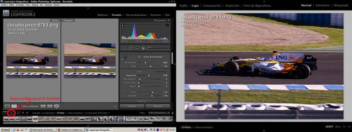 doble monitor en lightroom