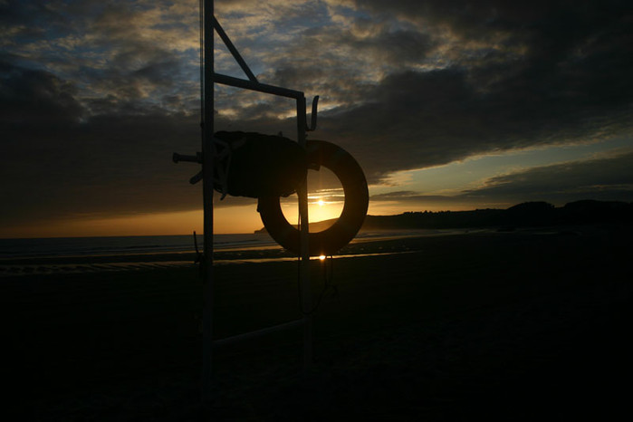 contraluz de amanecer