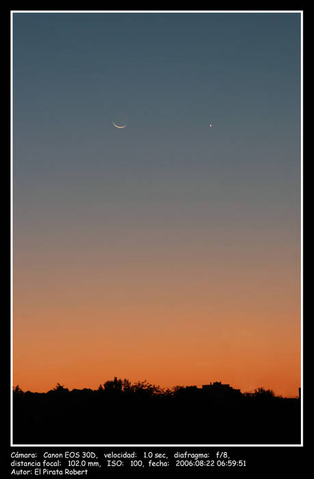 Venus y la luna